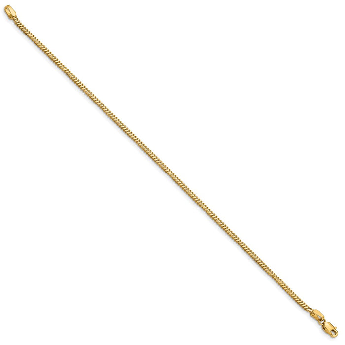 Buy Exclusive 14K Gold Franco Bracelet 7-Inch 1.4mm - Stylish & Affordable!-2