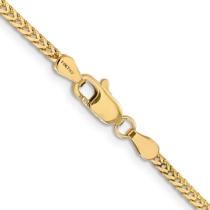 Buy 14K Gold 30-Inch 2mm Franco Chain - Stylish Luxury with Lobster Clasp-3