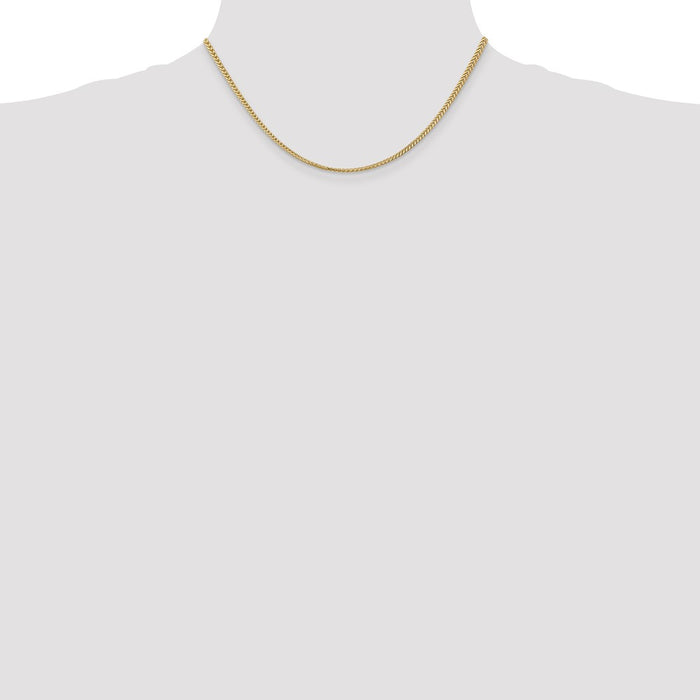Shop 14K Gold Franco Chain 16-Inch, 2mm - Stylish & Affordable Jewelry!-4