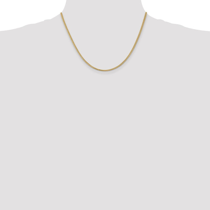 High-Quality 14K Gold 18-Inch 2mm Franco Chain - Stylish & Affordable Price!-4