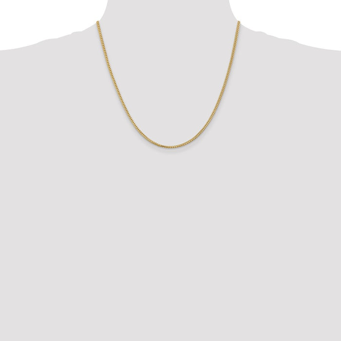 Buy 14K Gold 20-Inch 2mm Franco Chain - Stylish & Affordable Elegance-4