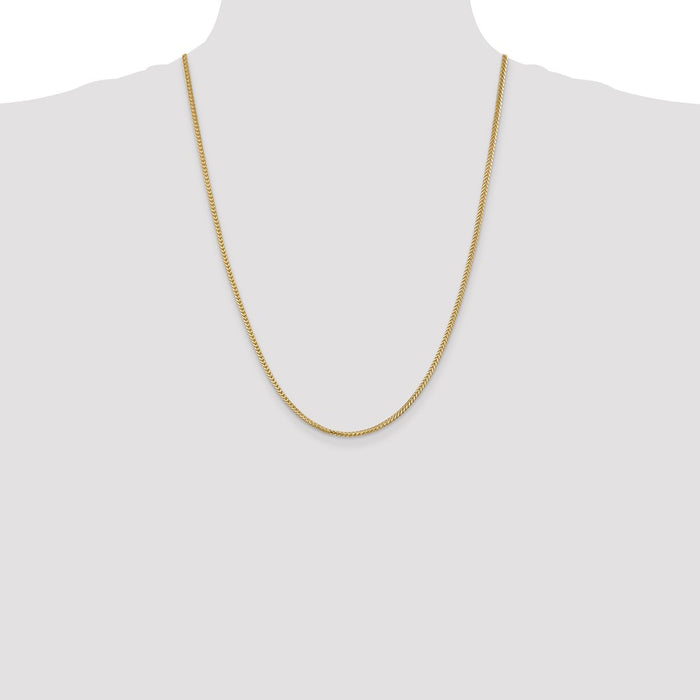 Order Stylish 14K Gold Franco Chain 24-Inch 2mm - Affordable Luxury-4