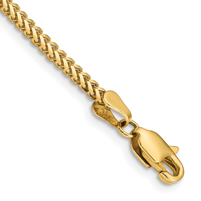 Buy Exclusive 14K Gold 7-Inch Franco Bracelet - 2mm, Stylish & Affordable-1