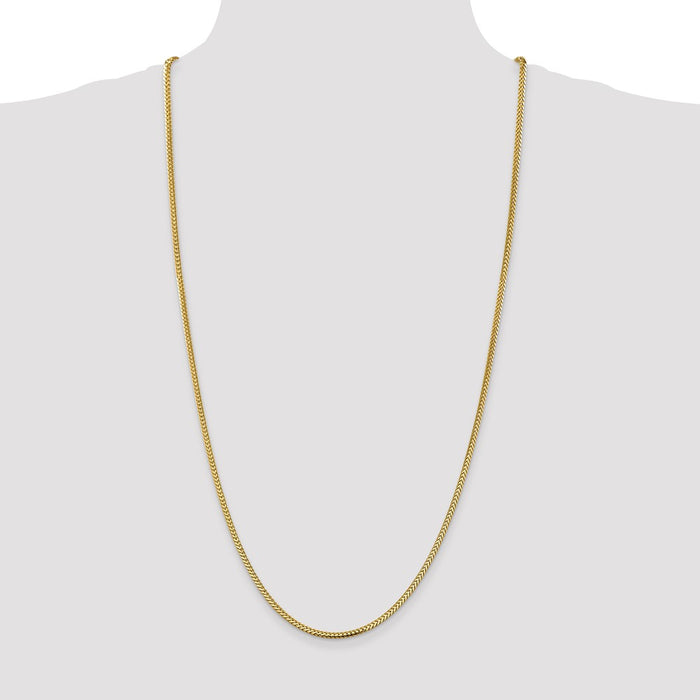 Buy Stylish 14K Gold 30-Inch Franco Chain, 2.3mm, Luxury Lobster Clasp!-4