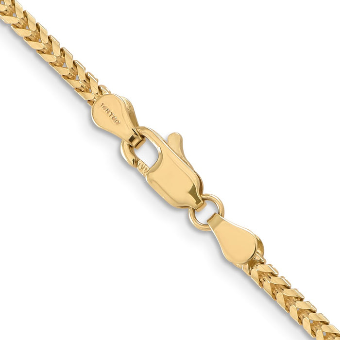 Shop Exclusive 14K Gold 24-Inch 2.5mm Franco Chain - Stylish and Durable!-3
