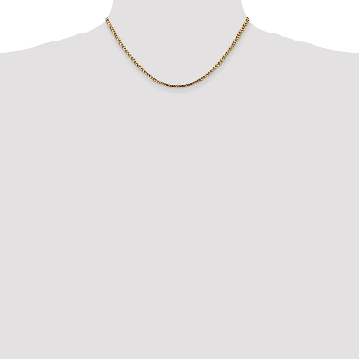 Shop Stylish 14K Gold 16-Inch Franco Chain - 2.5mm, Luxury Lobster Clasp-4