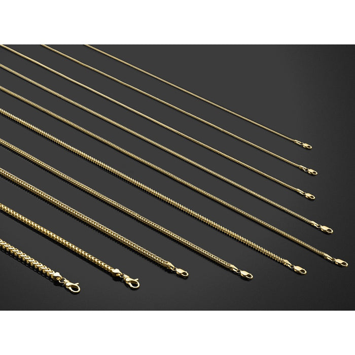 Buy Stylish 14K Gold 18-Inch 3mm Franco Chain with Lobster Clasp - Luxury Quality-5