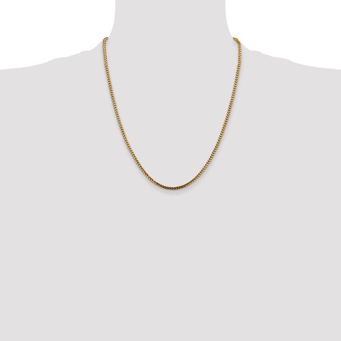 Buy Stylish 14K Gold 22-Inch Franco Chain - 2.5mm, Luxury Quality-4