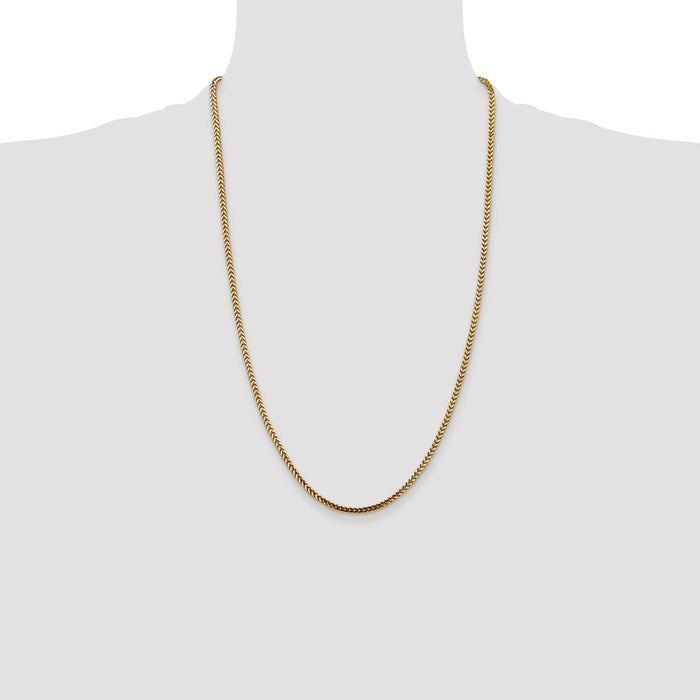 Exclusive 14K Gold 26-Inch Franco Chain 2.5mm - Stylish Luxury Jewelry-4
