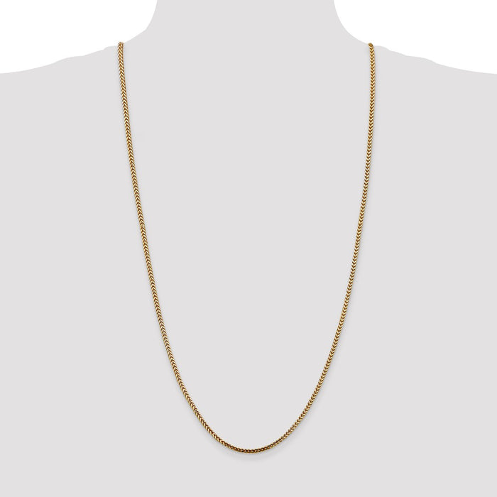 Shop Stylish 30-Inch 2.5mm Franco Chain in 14K Gold - Luxury Accessory-4