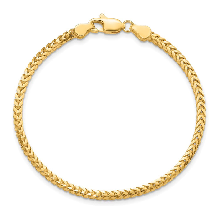 Buy Stylish 14K Gold Franco Bracelet - 7-Inch, 2.5mm, Luxury Accessory-3