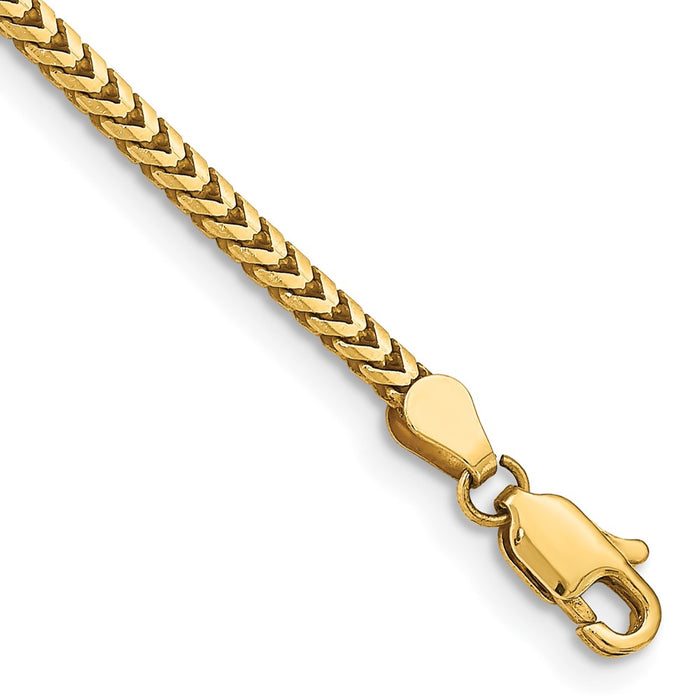 Exclusive 14K Gold Franco Bracelet - 8-Inch, 2.5mm, Stylish Design-1