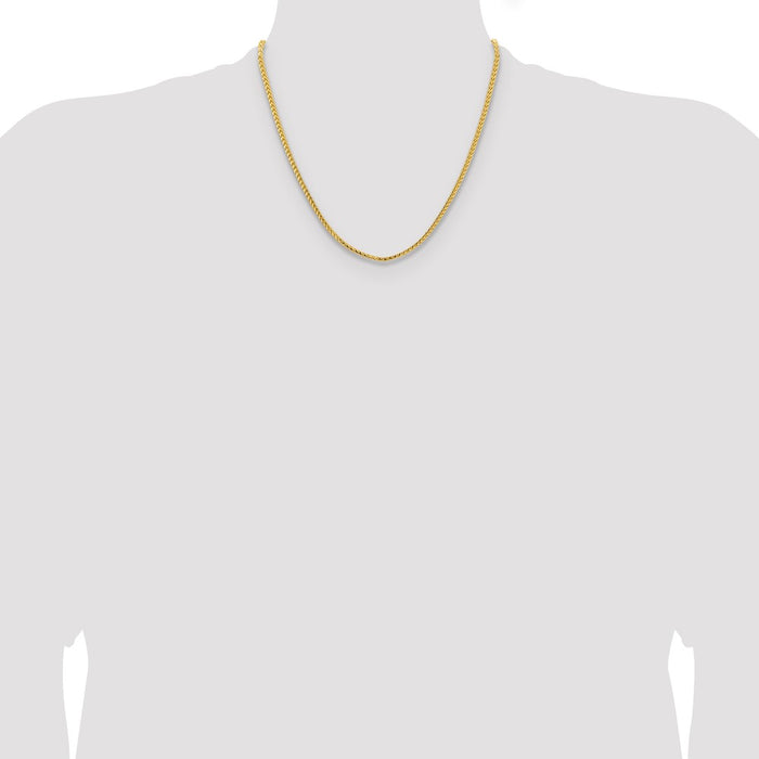 Buy 14K Gold 20-Inch 3mm Franco Chain with Stylish Lobster Clasp - Value!-4