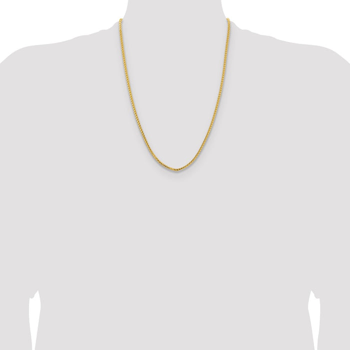 Buy Exclusive 14K Gold 24-Inch 3mm Franco Chain with Stylish Lobster Clasp-4