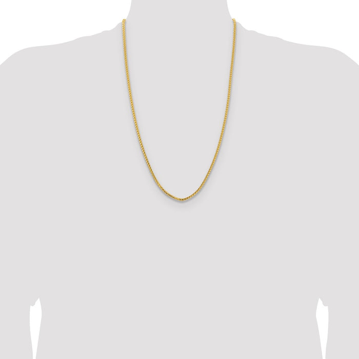 Exclusive 14K Gold 26-Inch 3mm Franco Chain - Stylish Lobster Clasp, Affordable Price-4