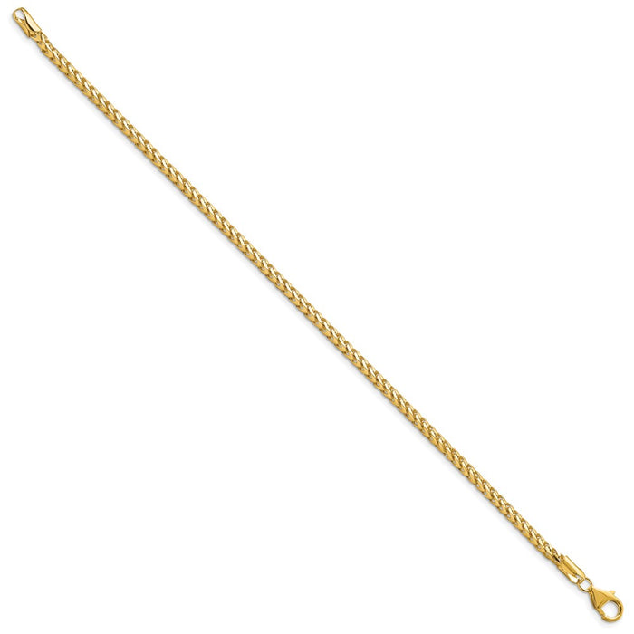 Buy Stylish 14K Gold 9-Inch Franco Chain - 3mm with Elegant Lobster Clasp-2