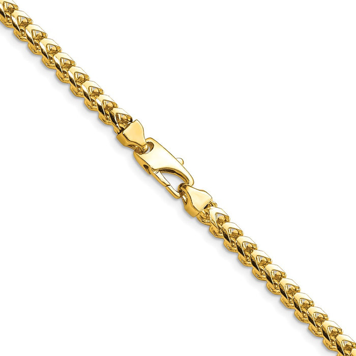 Buy Stylish 14K Gold 22-Inch Franco Chain | 3.7mm, Elegant Lobster Clasp-3