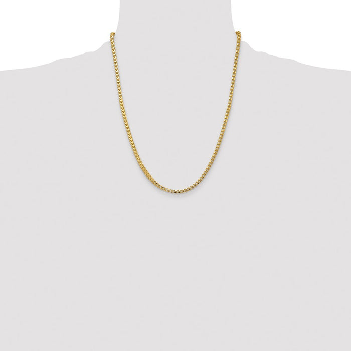 Buy Stylish 14K Gold 22-Inch Franco Chain | 3.7mm, Elegant Lobster Clasp-4