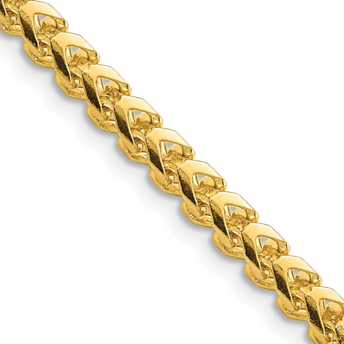 Buy Stylish 14K Gold Franco Chain - 24-Inch, 3.7mm, Elegant Lobster Clasp-1