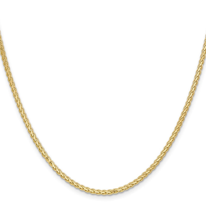Buy 14K Gold 16-Inch Flat Wheat Chain 2.4mm - Stylish & Affordable Jewelry-2
