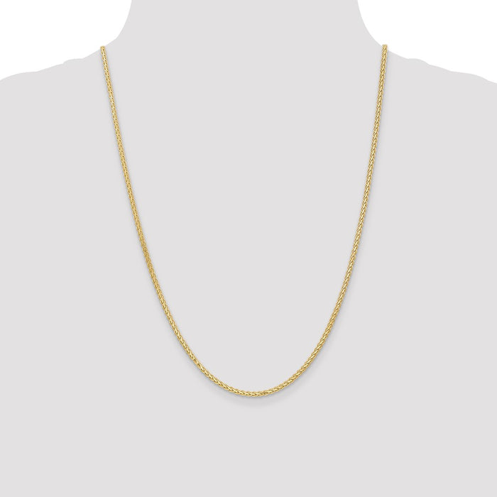 Buy Exclusive 14K Gold 24-Inch Flat Wheat Chain - 2.4mm Luxury Design-4