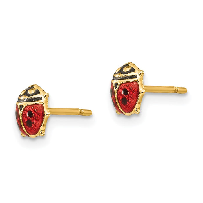 Shop Stylish 14K Gold Madi K Enamel Ladybug Stud Earrings - Affordable Luxury!-2