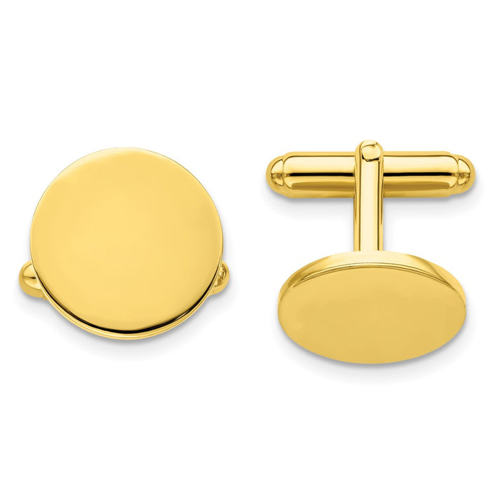 Exclusive Kelly Waters Gold-Plated Cufflinks - 14K Luxury Engravable Style-1