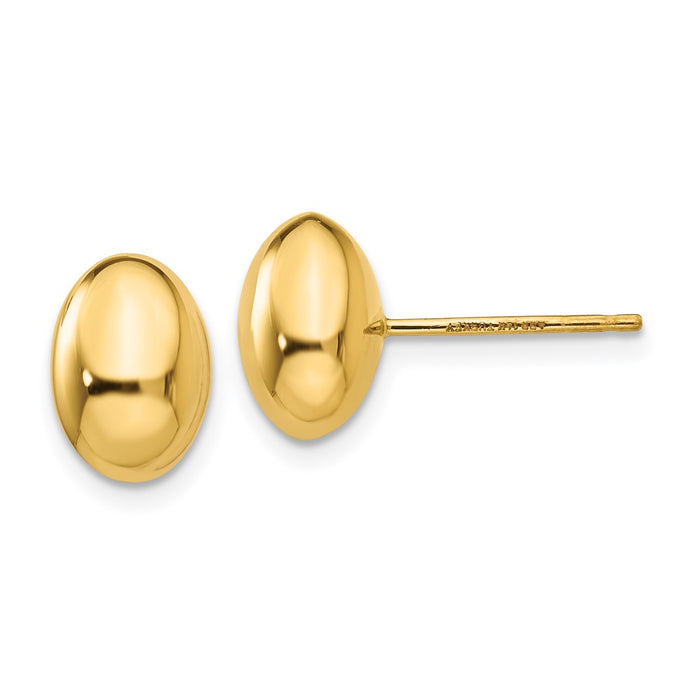 Shop 14K Gold Polished Stud Earrings - Stylish & Affordable Elegance-1