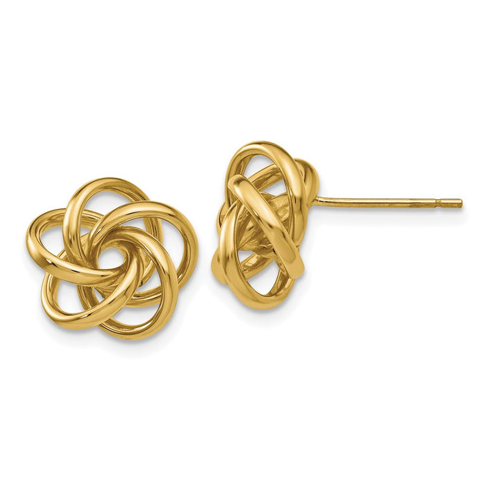 Designer 14K Gold Love Knot Earrings - Stylish, Affordable Luxury Jewelry-1