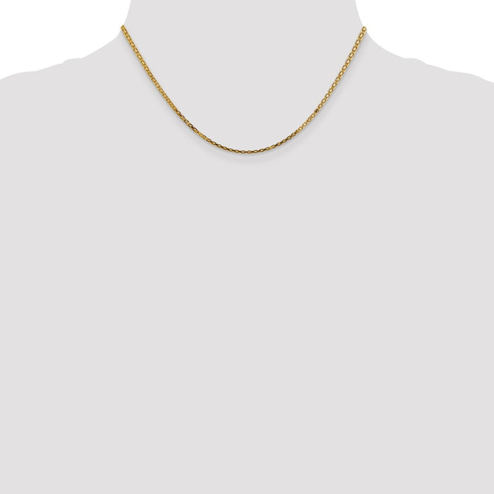 Shop Stylish 14K Gold 16-Inch Flat Bismarck Chain - 1.8mm, Lightweight Design-4