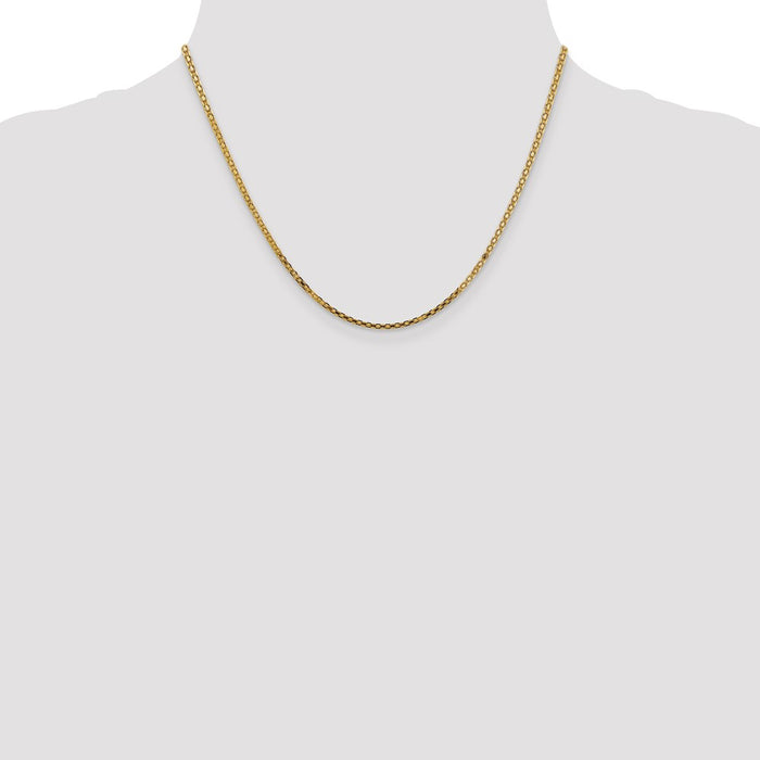 Shop Exclusive 14K Gold 18-Inch Flat Bismarck Chain - Stylish & Lightweight-4