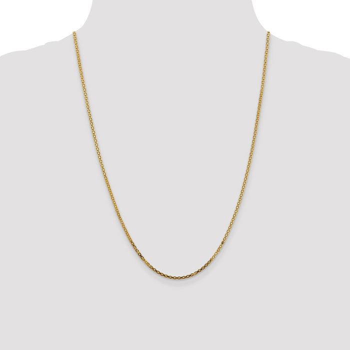 Shop Stylish 14K Gold 24-Inch 1.8mm Flat Bismarck Chain Affordable Luxury!-4