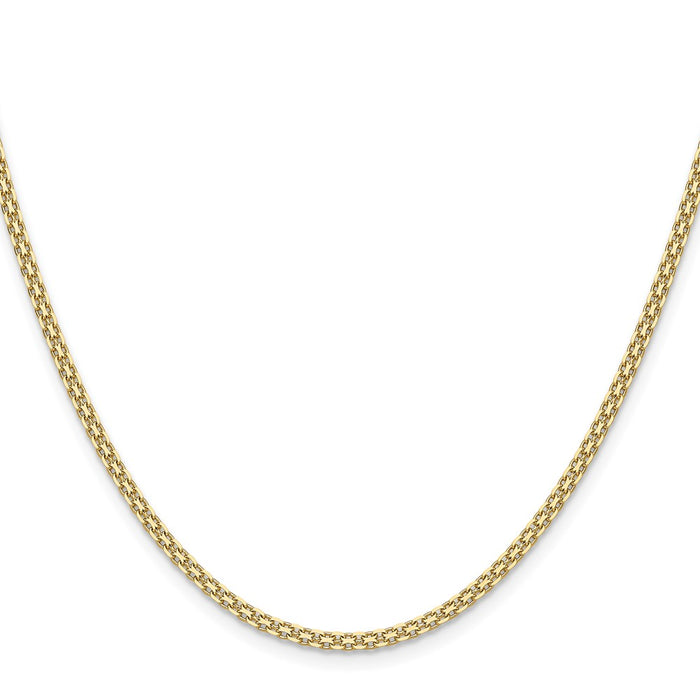 Buy Stylish 2.2mm Lightweight Flat Bismarck Chain in 14K Gold - Affordable Luxury!-2