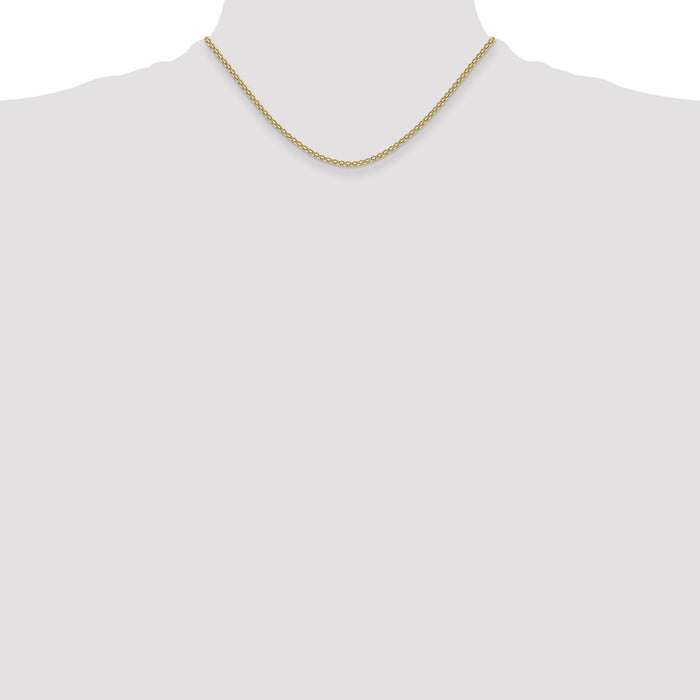 Buy Stylish 2.2mm Lightweight Flat Bismarck Chain in 14K Gold - Affordable Luxury!-4