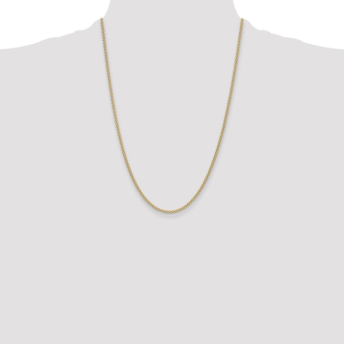 Order Stylish 14K Gold 2.2mm Lightweight Flat Bismarck Chain - Affordable Luxury-4