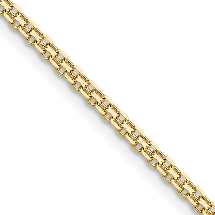 Order Stylish 14K Gold 2.2mm Lightweight Flat Bismarck Chain - Affordable Luxury-1