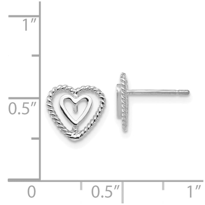 Buy Exclusive 14K White Gold Heart-Shaped Earrings - Stylish & Affordable!-4