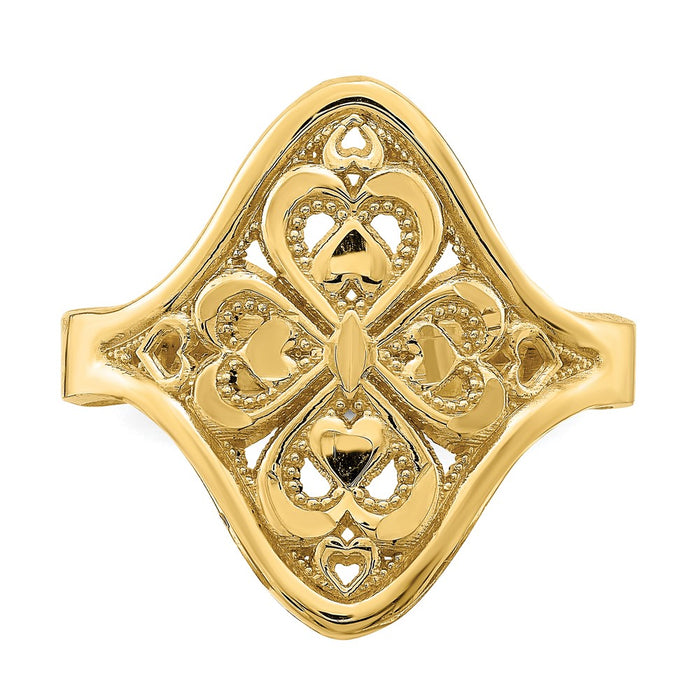 Buy 14K Diamond-Cut Filigree Engagement Ring - Stylish & Affordable Luxury-5