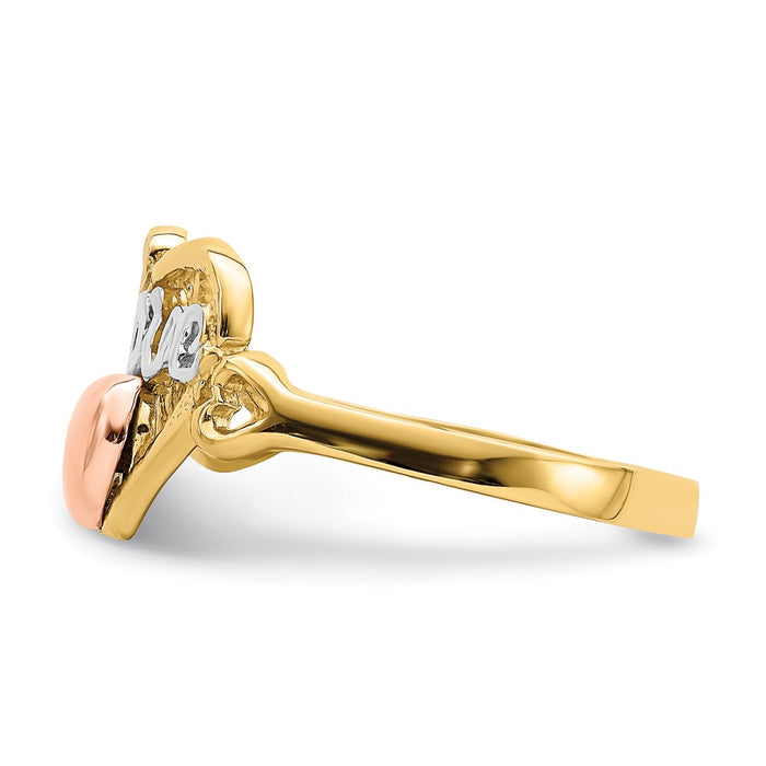 Shop Exclusive 14K Yellow & Rose Gold Rhodium-Plated Love Heart Ring | Stylish Value-3