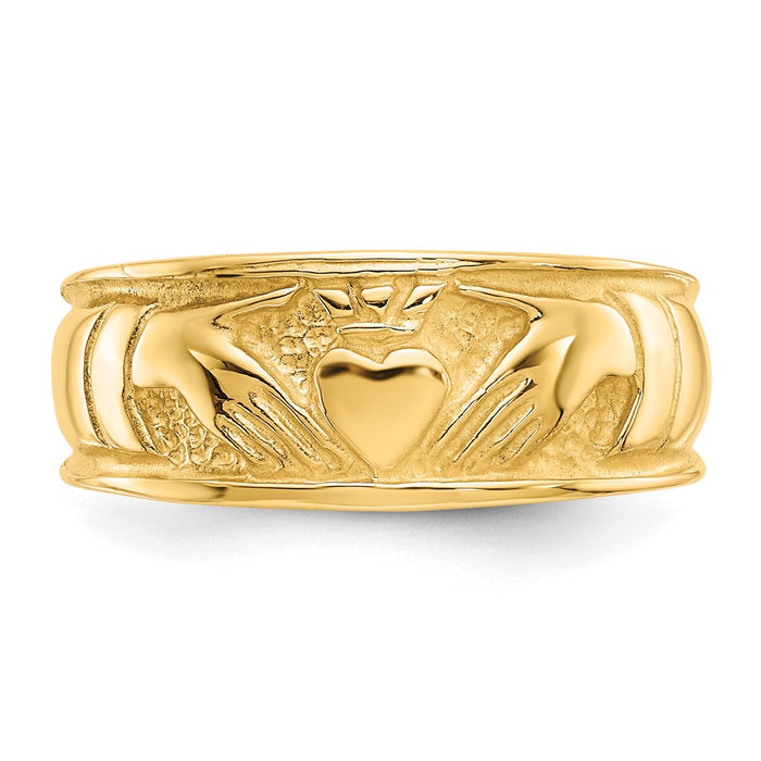 Exclusive 14K Gold Women's Claddagh Ring - Stylish & Affordable Jewelry Choice-4