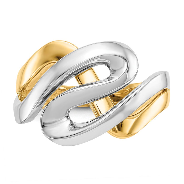 Shop 14K Two-Tone Twisted Swirl Ring | Stylish, High-Quality Jewelry - 7g-4