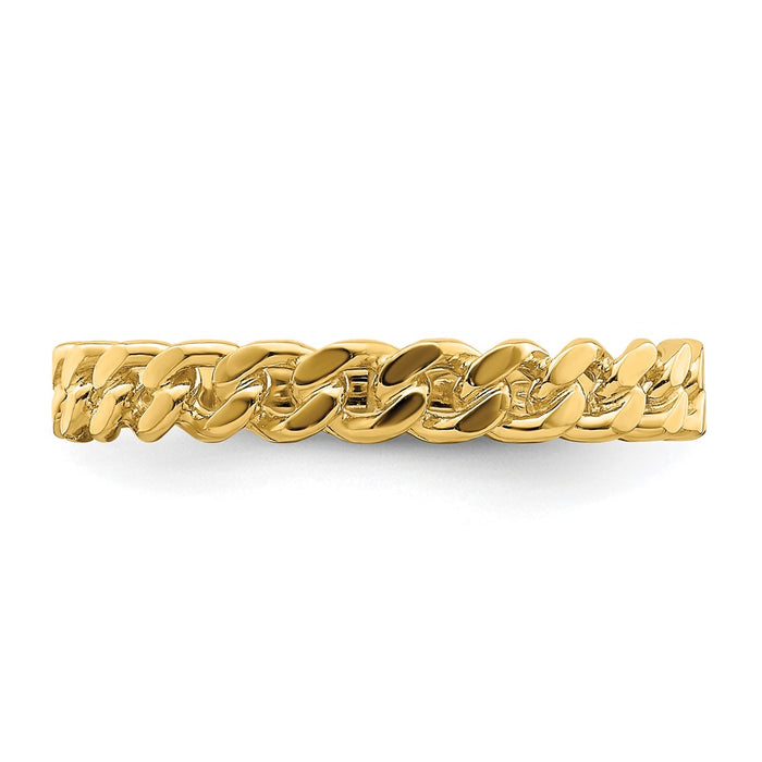 Buy 14K Gold Chain Link Band Ring - Stylish, High-Quality Design, Affordable Price-4