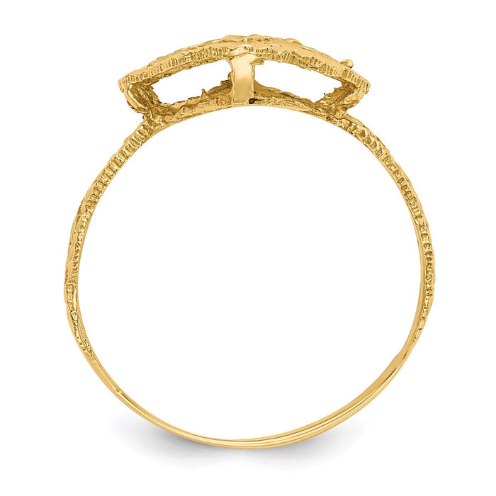 Buy Stylish 14K Diamond-Cut Filigree Ring - Elegant Design, Affordable Luxury-2