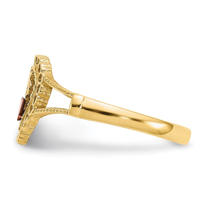 High-Quality 14K Two-Tone Heart Ring with 15 Hearts - Stylish Value Jewelry-3