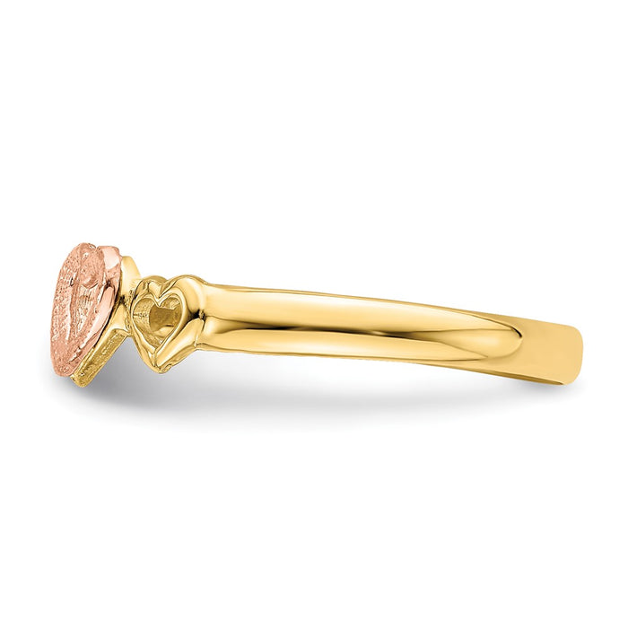 Buy Stylish 14K Two-Tone Gold Heart Ring - Exclusive Rose & Yellow Gold Design-3