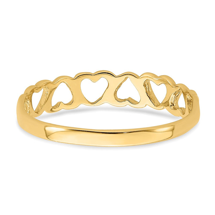 Shop Exclusive 14K Gold Polished Heart Ring - Stylish & Affordable Jewelry-5