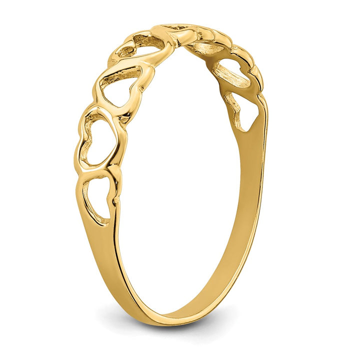Shop Exclusive 14K Gold Polished Heart Ring - Stylish & Affordable Jewelry-6