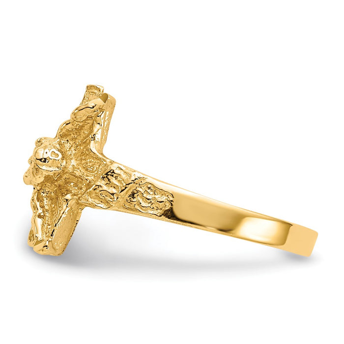 Shop 14K Diamond-Cut Cross Ring - Stylish, Luxurious Design, Affordable Price-3