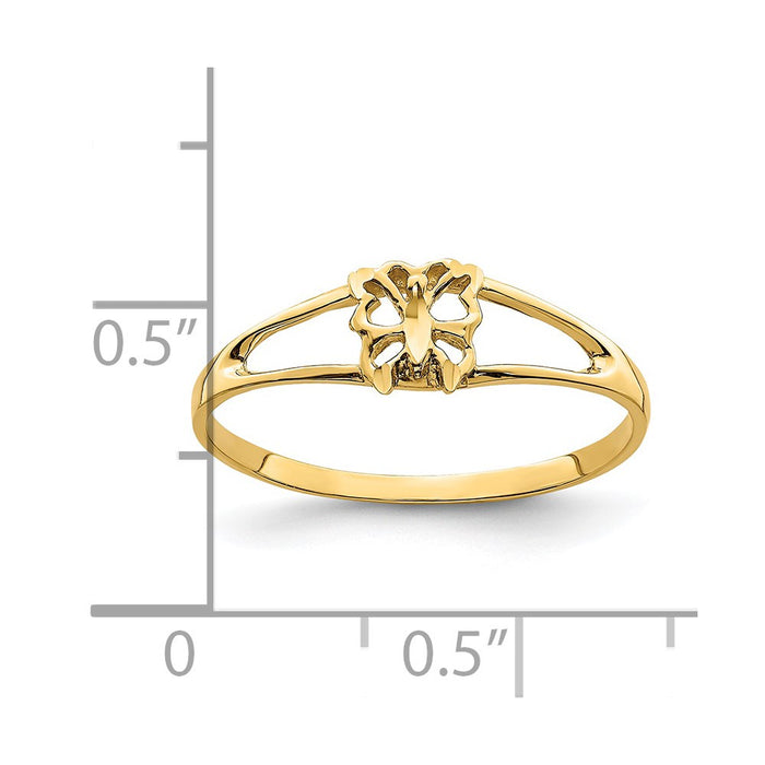 Shop Stylish 14K Gold Mini Butterfly Ring - Affordable Luxury for You-3