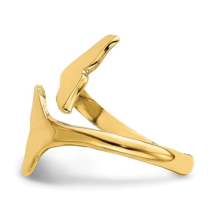 Shop Stylish 14K Gold Double Whale Tail Ring - Exclusive Design, Elegant Value-3